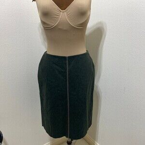 J. CREW Womens Wool Blend Thick Fleece Pencil Skirt Pockets Green Size 6 Petite